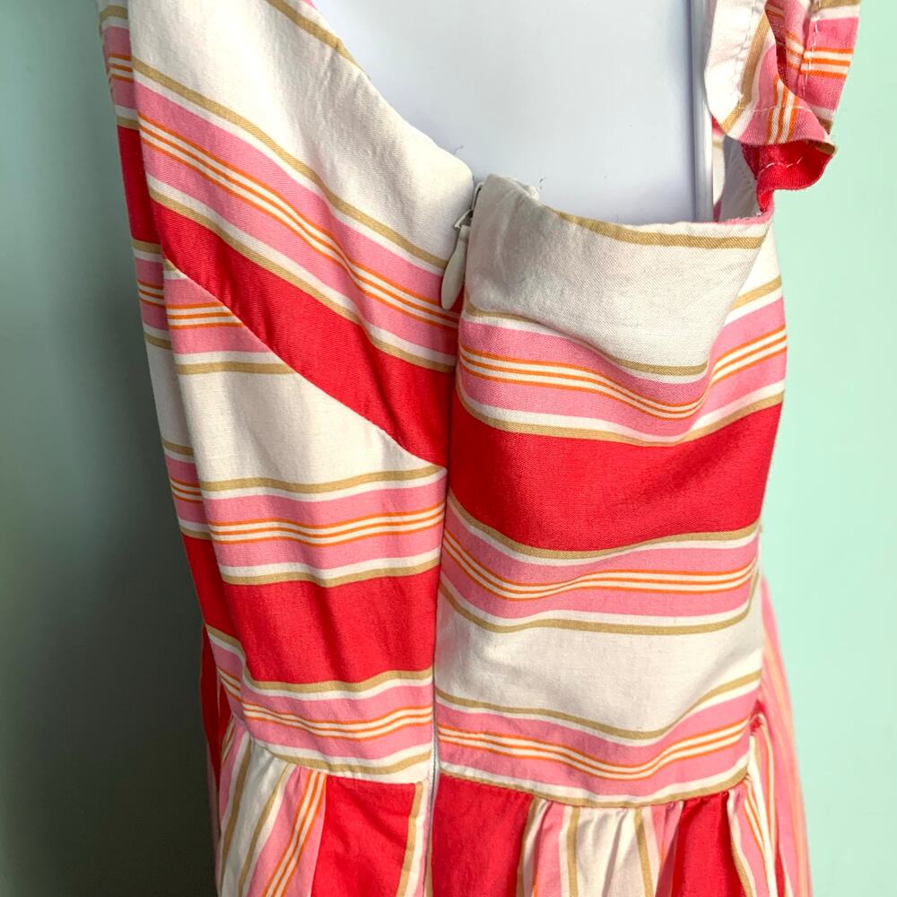J. Crew Factory Striped Sundress with Smocking Size 10 - Picture 5 of 7